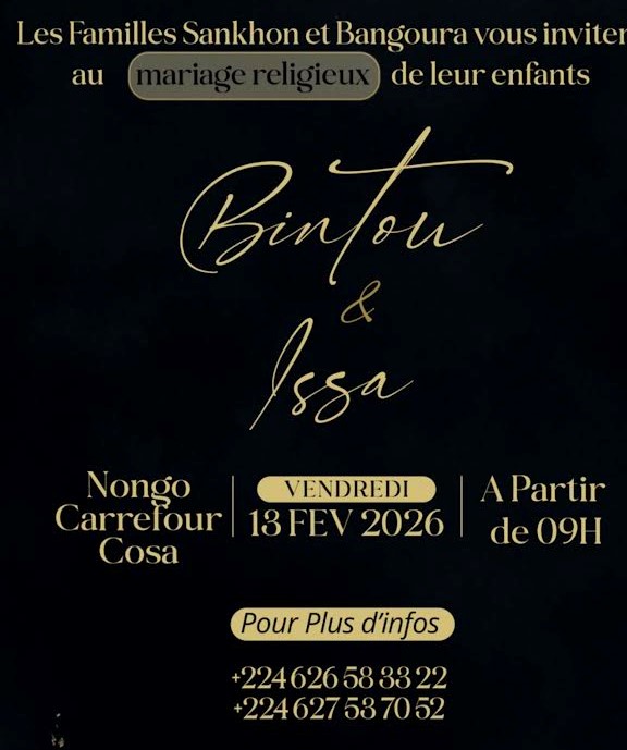 Issa Sankhon, le fils de feu Sorel Khöni Bömbö, se marie sous le regard des étoiles et la mémoire d’un père